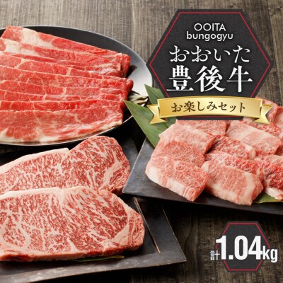 【豊後牛/お楽しみセット】カルビ焼肉用 & 赤身すき焼き用 & 霜降りサーロインステーキ_2186R