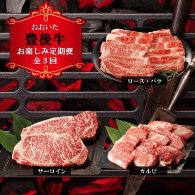 毎月お届け!豊後牛お楽しみ3ヵ月間定期便/計3回_2314R