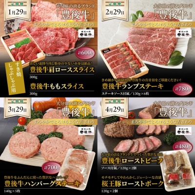 毎月29日にお届け!逸品お肉1年間定期便/計12回発送_2387R