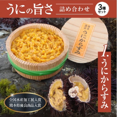 天草産うに加工品3種セット_S002-012A