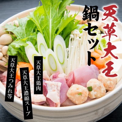 天草大王鍋セット(天草大王鶏肉・天草大王濃縮スープ・天草大王つみれ等)_S011-014A