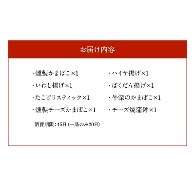 懐かしかまぼこ8種セット(燻製かまぼこ・チーズ焼蒲鉾等)_S028-002A
