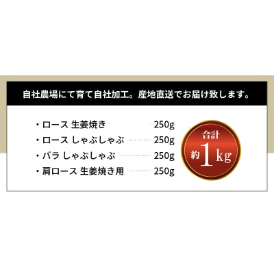 天草プレミアムポーク よりどりセット 約1kg_S058-018A