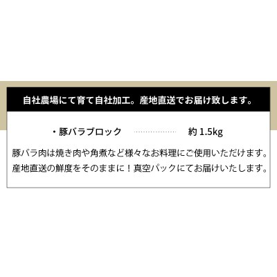 天草プレミアムポーク 豚バラ ブロック 約1.5kg_S058-024A