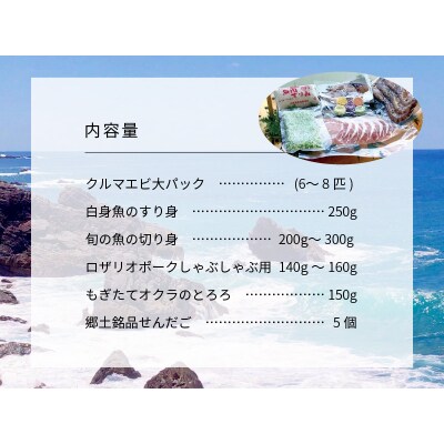 天草わくわく便セット(冷凍車海老、魚のすり身、ロザリオポークなど)_S059-001A
