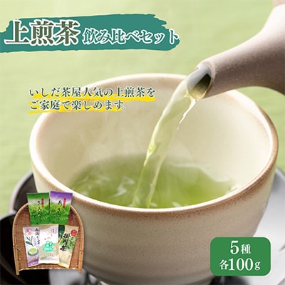 上煎茶5種飲み比べセット(深山・ふくよ香・掛川茶・さえみどり・あさつゆ 各100g)【森町SF】 | ふるさと納税のお礼品