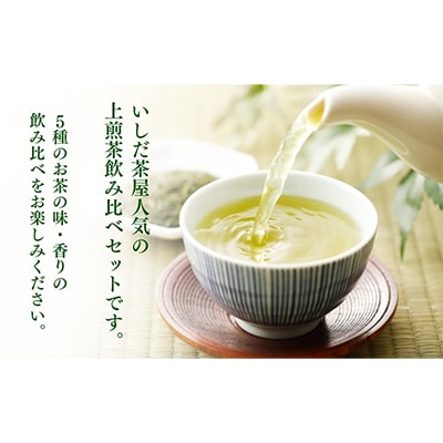 上煎茶5種飲み比べセット(深山・ふくよ香・掛川茶・さえみどり・あさつゆ 各100g)【森町SF】