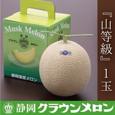【通年出荷】クラウンメロン(山等級)1玉　ギフト箱入り【森町SF】