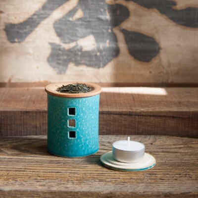 トロッピカル窯の癒しの茶香炉(ブルー)