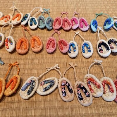【手編みのいっ品】きみがらミニぞうり　ペアセット