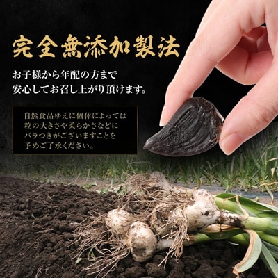 青森県産熟成黒にんにく【黒宝】500g