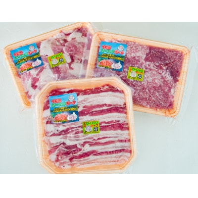 【十和田ガーリックポーク】　晩ご飯セット(小間切れ、ひき肉、バラ)