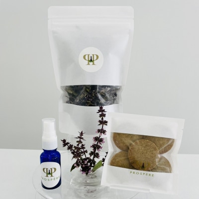 ホーリーバジル癒しの3種各1個セット(ハーブティー・クッキー・アロマスプレー)