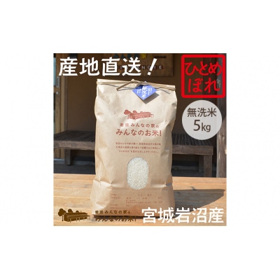 岩沼みんなの家の「みんなのお米!」ひとめぼれ無洗米5kg[No.5704-0625]