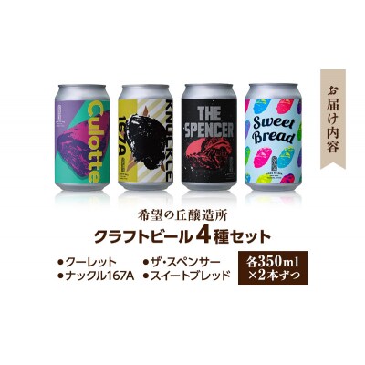 希望の丘醸造所 クラフトビール4種8本セット[No.5704-0874]