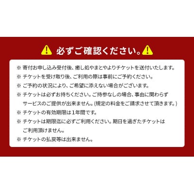 お手当整体チケット 1回[No.5704-0955]