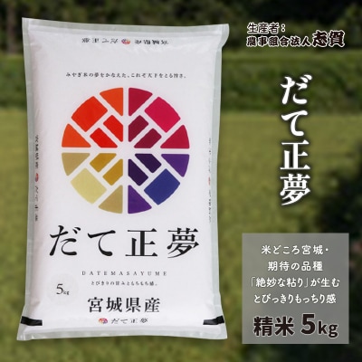 【令和7年産新米】志賀沢米 だて正夢 精米5kg[No.5704-0510]