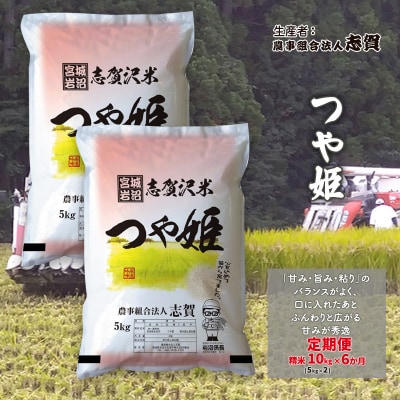 【令和7年産新米】【6ヶ月定期便】つや姫 精米10kg  [No.5704-0777]