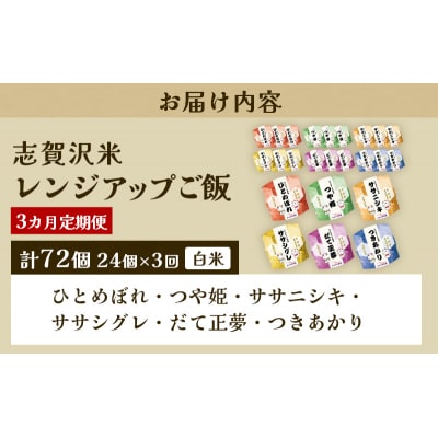 【令和7年産新米】【3ヵ月定期便】6品種レンジアップごはん24個[No.5704-0923]