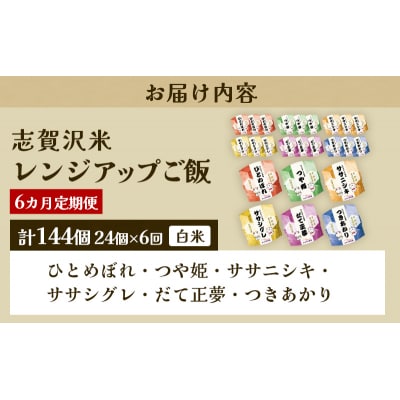 【令和7年産新米】【6ヵ月定期便】6品種レンジアップごはん24個[No.5704-0939]