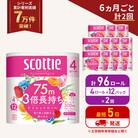 定期便 トイレットペーパー ダブル 3倍 長持ち4R入×12P《計2回》[No.5704-1064]
