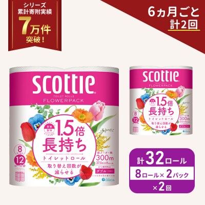 定期便 トイレットペーパー ダブル スコッティ 32R《計2回》[No.5704-1148]