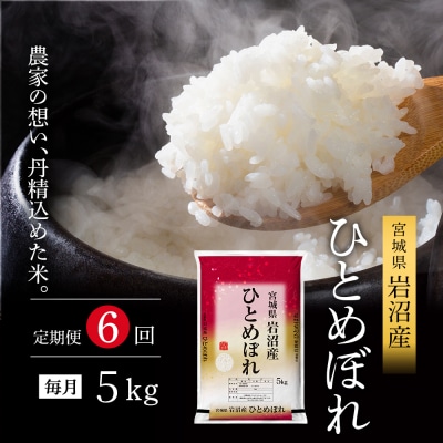 【6ヶ月連続定期便】令和7年産 ひとめぼれ 5kg×6回 米 精米[No.5704-1210]