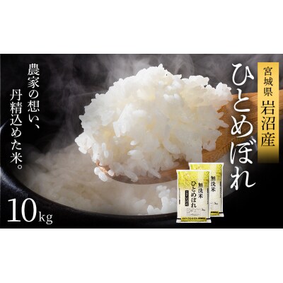 令和7年産新米 ひとめぼれ 10kg 無洗米 米 コメ 宮城県 岩沼市[No.5704-1219]