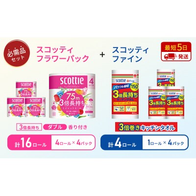 キッチンペーパー+トイレットペーパー4P[No.5704-1756]