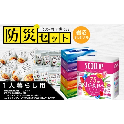 防災セット1人暮らし用 [№5704-1873]