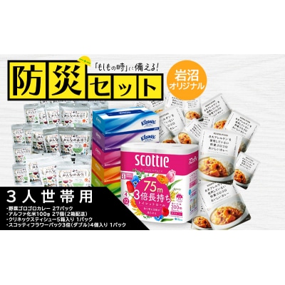 防災セット3人暮らし用 [№5704-1874]