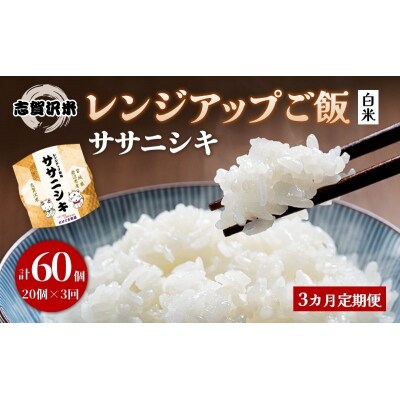 【令和7年産】3ヵ月定期便 ササニシキ レンジアップごはん 20個[No.5704-0926]