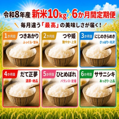 【 令和8年産 】新米 食べ比べセット 定期便 10kg 6ヶ月