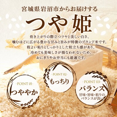 【令和8年産 】 定期便 3ヶ月 つや姫 10kg (5kg 2袋) 宮城県産 宮城米