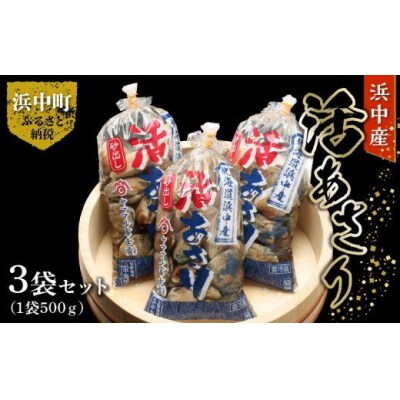 浜中産 活アサリ500g×3袋セット