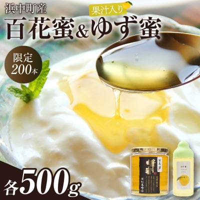 【数量限定】国産百花蜜(500g×1瓶)&果汁入りゆず蜜(500g×1本)_H0031-102