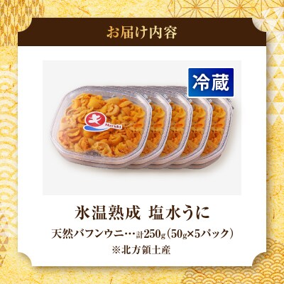 ≪値上げ予定≫≪氷温熟成≫塩水うに(天然バフンウニ)　50g×5パック_111104