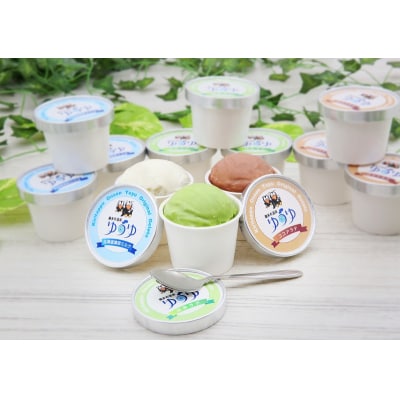 北海道浜中町産ミルク使用、 ゆうゆオリジナルジェラート 1セット _H0033-101