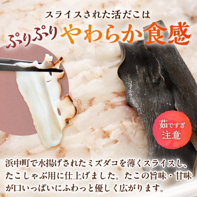 【14日以内に発送】たこしゃぶ300g×1パック(だし昆布・昆布ポン酢付き)_H0023-112
