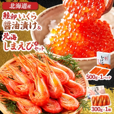 いくら醤油漬け(鮭卵)&北海しまえびセット(合計800g)_H0001-038