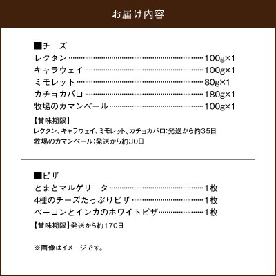 厳選チーズセットとチーズ工房のピザ3種詰め合わせ_H0003-100