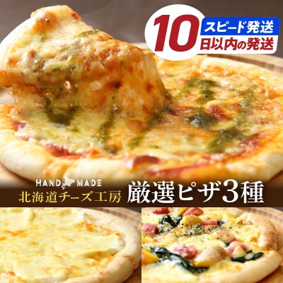 【10日以内発送】【北海道チーズ工場のピザ】チーズたっぷりの厳選ピザの詰め合わせ_H0003-111