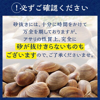 <連続1月・2月・3月お届け>浜中町産活あさり定期便　(500g×2袋×3回)_H0023-008