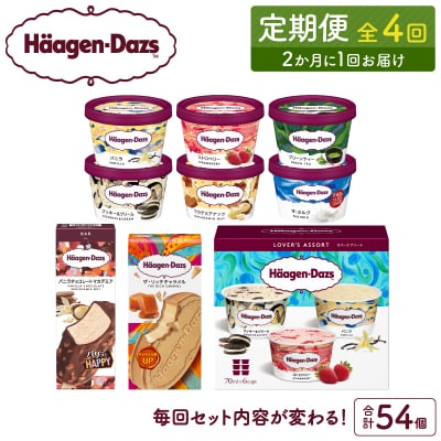 <全4回・隔月>お試し定期便!ハーゲンダッツ人気 セット_H0016-179
