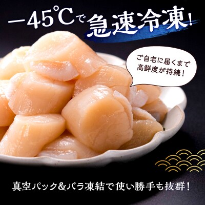 北海道産 ほたて貝柱(中)計600g_H0001-1201