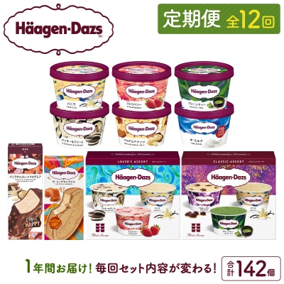 <全12回・連続>1年定期便!ハーゲンダッツ人気セット_H0016-177
