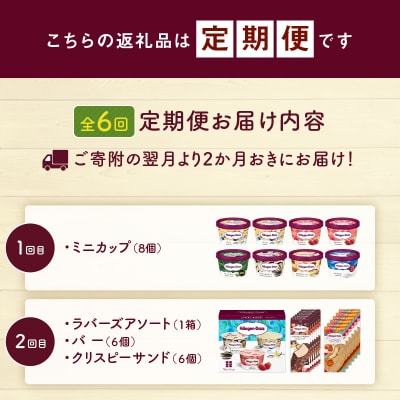 <全6回・隔月>食べ比べ定期便!ハーゲンダッツ人気セット_H0026-022