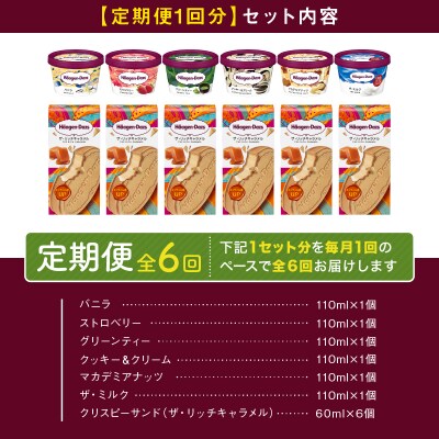 <全6回定期便・連続>ハーゲンダッツ『ミニカップ&クリスピーサンド(72個)』_H0016-138