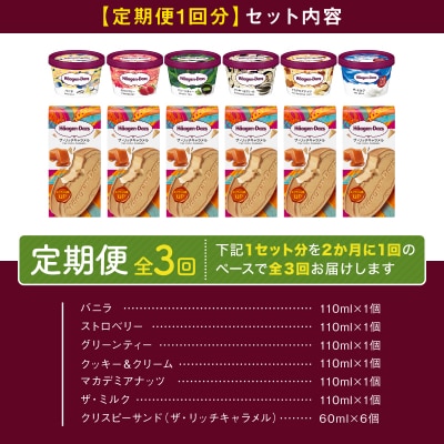 <全3回定期便・隔月>ハーゲンダッツ『ミニカップ&クリスピーサンド(計36個)』_H0016-140