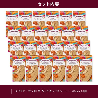 ハーゲンダッツ『クリスピーサンド24個(ザ・リッチキャラメル味)』アイスクリーム_H0016-134